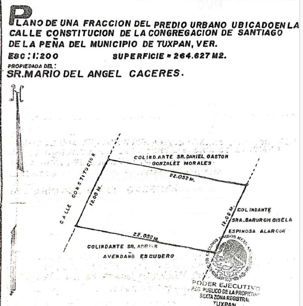 TERRENO EN VENTA EN SANTIAGO DE LA PEÑA, TUXPAN VERACRUZ