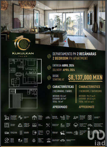 Departamento en venta en Tulum, Mexico