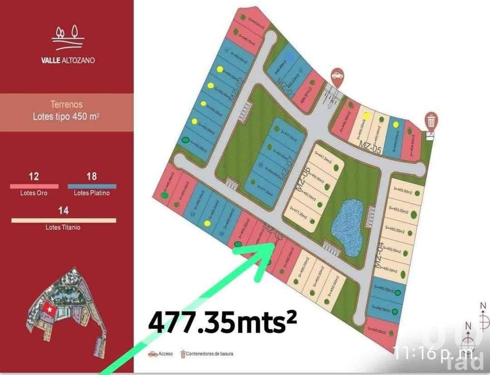 VENTA DE LOTE RESIDENCIAL EN ESQUINA CON JARDIN CON LAGO