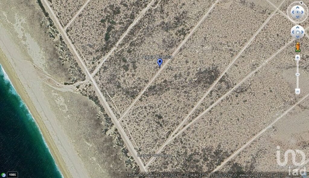 Terreno cerca del mar Agua blanca, Todos Santos