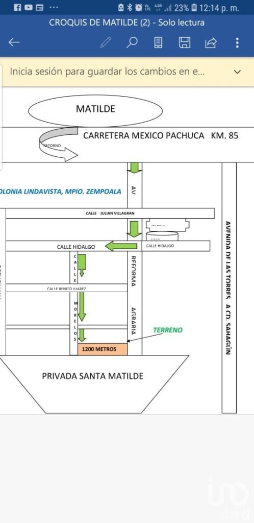 Venta de terreno residencial a un costado de Matilde a 10 minutos de Pachuca