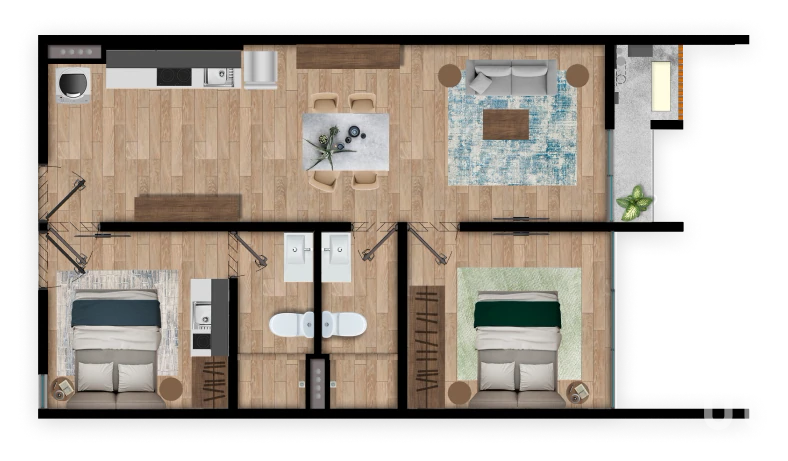 Departamento en preventa con lock-off en el corazón de Monterrey: vive en uno, renta el segundo