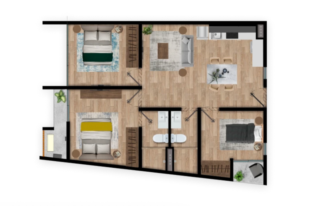 Departamento en Preventa - Tipología G - 3 recámaras
