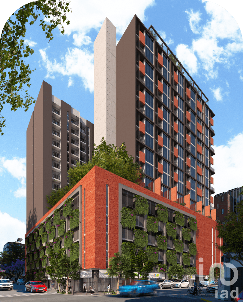 Departamento en preventa en Distrito Madero en el Centro de Monterrey 68.26 m2 - LockOff