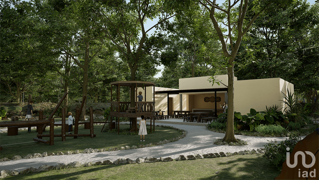 Terreno residencial a 12 km de playa Chuburna 4 Albercas Area Comercial y mas de 50 amenidades