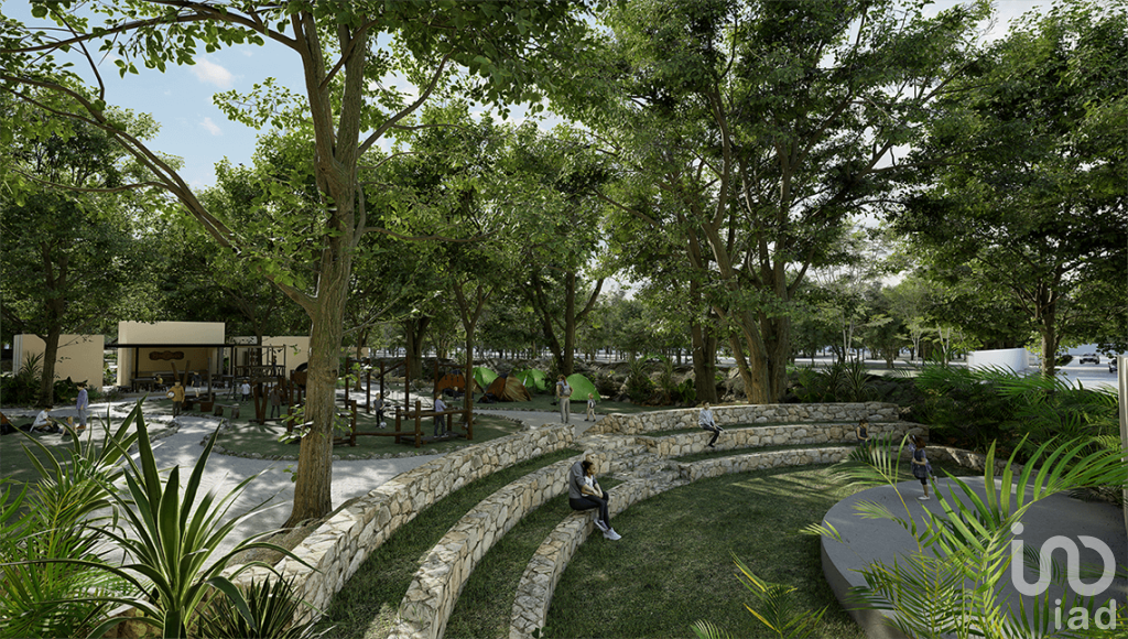 Terreno residencial a 12 km de playa Chuburna 4 Albercas Area Comercial y mas de 50 amenidades