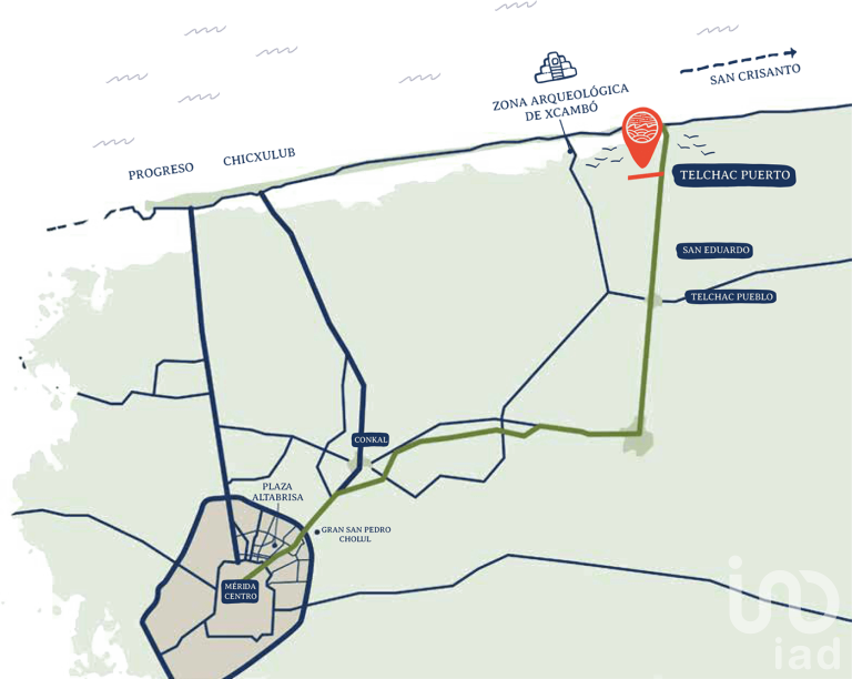 Terreno de lujo en Preventa en Telchac Puerto, a 4 km de la playa