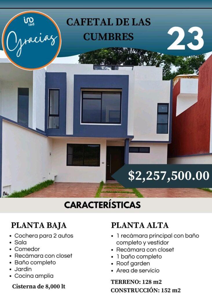 Venta de casa 23 en Cafetal de las cumbres en Coatepec