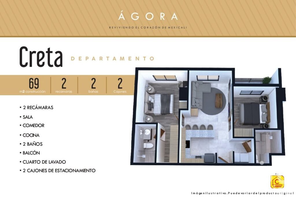 Departamento Modelo CRETA, ÁGORA HIGH LIFE: Eleva tu estilo de vida en el corazón de Mexicali