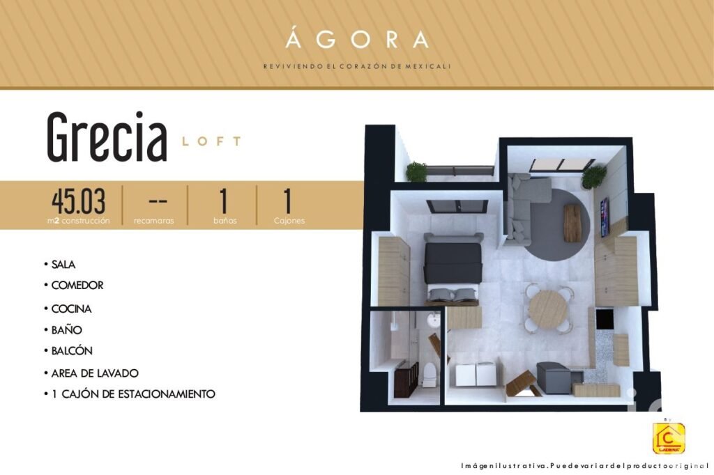 Departamento Loft Modelo GRECIA, ÁGORA HIGH LIFE: Eleva tu estilo de vida en el corazón de Mexicali
