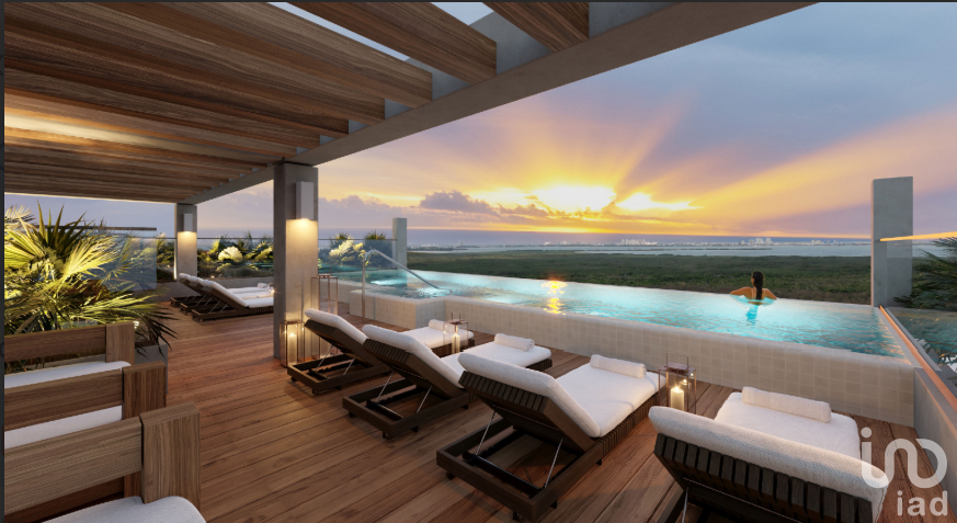 Departamento de Lujo con servicios de Resort en Cancún, 1.5 recamara, alberca Infinity