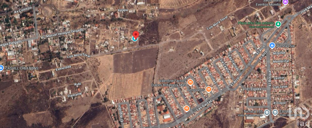 Terreno en venta 128 m² en El Cerrito Itzicuaro, gran Ubicación a 5 min de Plaza Arko