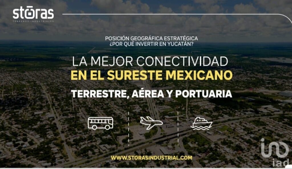 PREVENTA DE TERRENOS INDUSTRIALES  "STORAS" A 3 KMS DE LA ESTACION TEYA DEL TREN MAYA EN YUCATAN