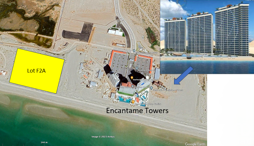 Terreno en venta frente al mar en Playa Encanto en Puerto Peñasco, Sonora.