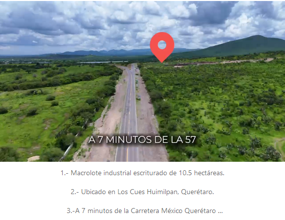 QUERETARO TERRENO  INDUSTRIAL  10.5 HECTAREAS