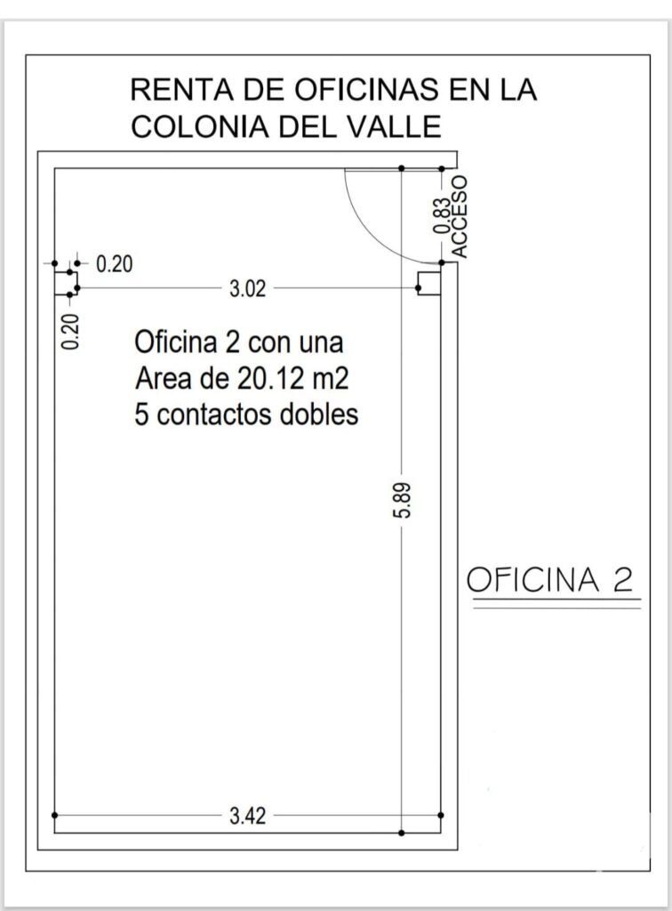 OFICINA Y/O CONSULTORIO EN RENTA EN LA COLONIA DEL VALLE CENTRO