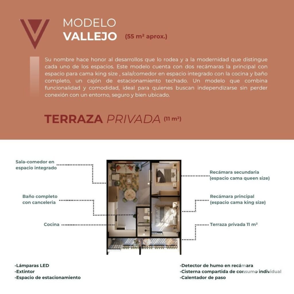 VENTA DE DEPARTAMENTO MODELO VALLEJO EN PREVENTA EN LA CIUDAD DE SAN LUIS POTOSI