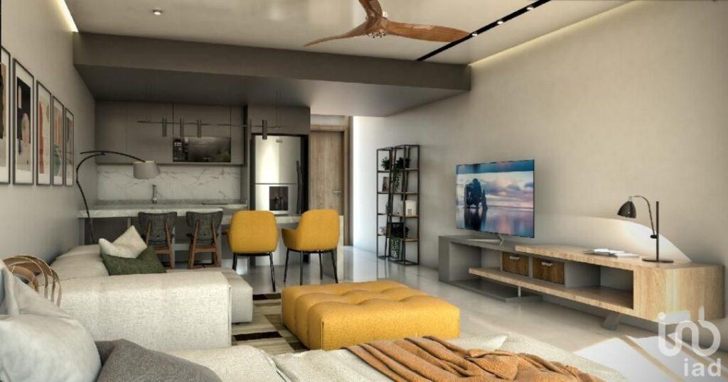 DEPARTAMENTO A PASOS DEL MAR CARIBE, CON ALTA RENTABILIDAD DE INVERSIÓN, EN PLAYA DEL CARMEN.