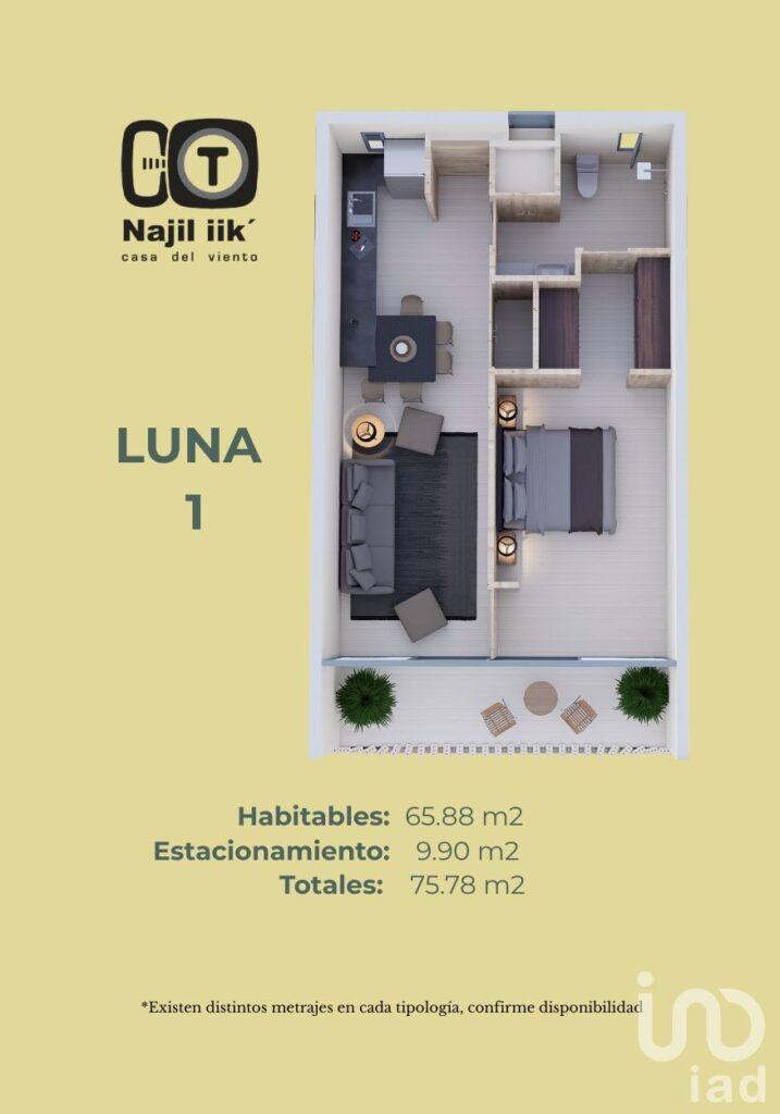 Venta Departamento Luna 109 en Temozon Norte, Mérida