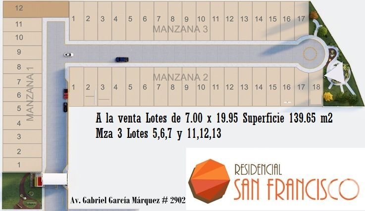 VENTA DE TERRENO EN RESIDENCIAL SAN FRANCISCO, IRAPUATO, GTO.