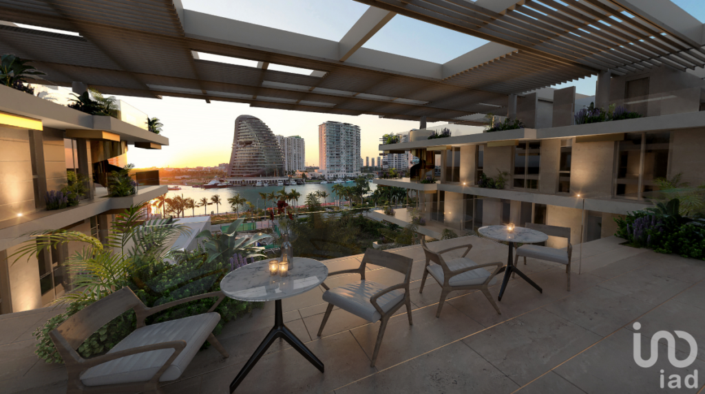 Departamento a la venta en zona exclusiva Puerto Cancún con 4 recamaras. Oportunidad de inversión