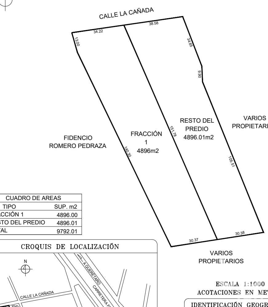 SAN JUAN DEL RIO  TERRENO EN VENTA FRACCION 2 PALMILLAS