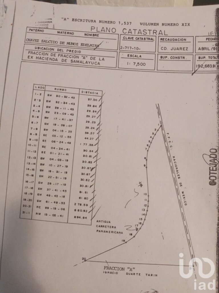 TERRENO EN VENTA 19 HECTAREAS