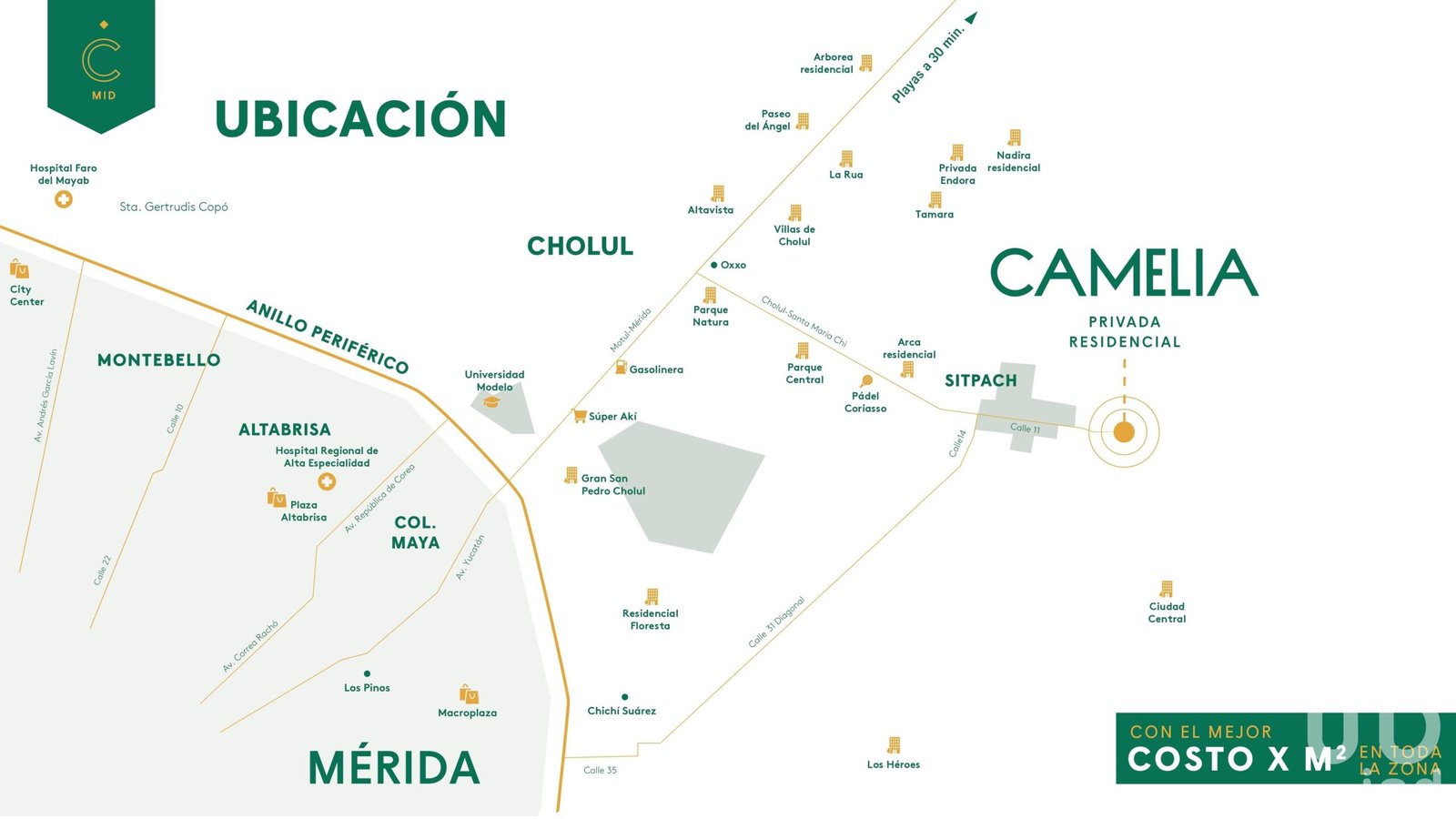 TERRENO EN VENTA EN CAMELIA RESIDENCIAL SITPACH MÉRIDA