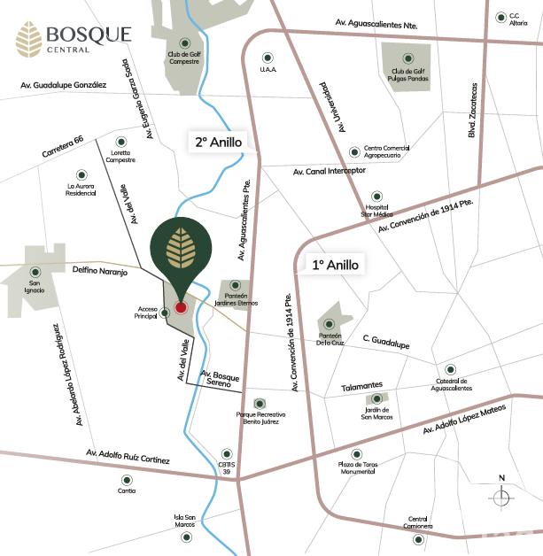 Lotes residenciales en Bosque Central Aguascalientes Ags.