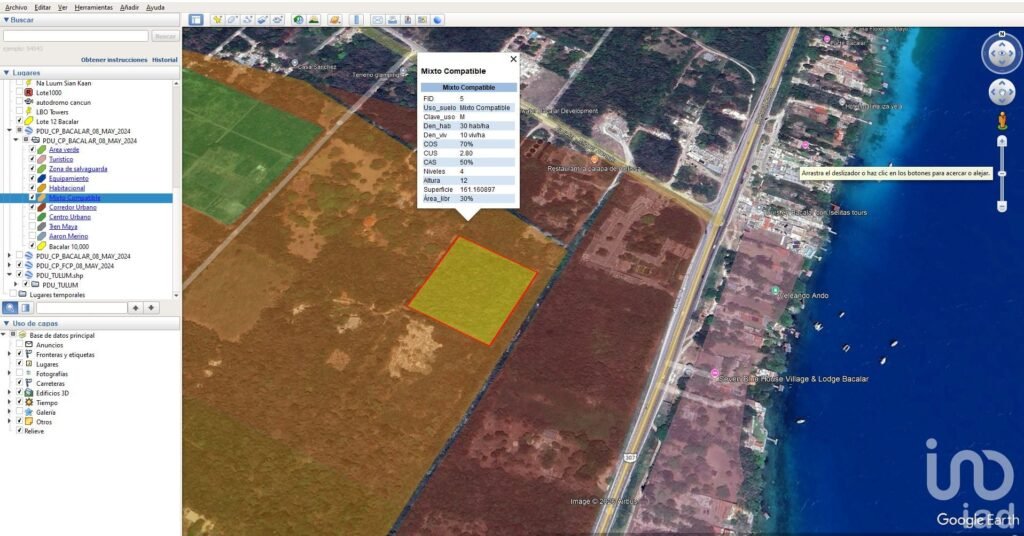 Terreno estratégico en Bacalar 10,000 m² 150 m de la laguna Uso mixto ideal para hotel o desarrollo