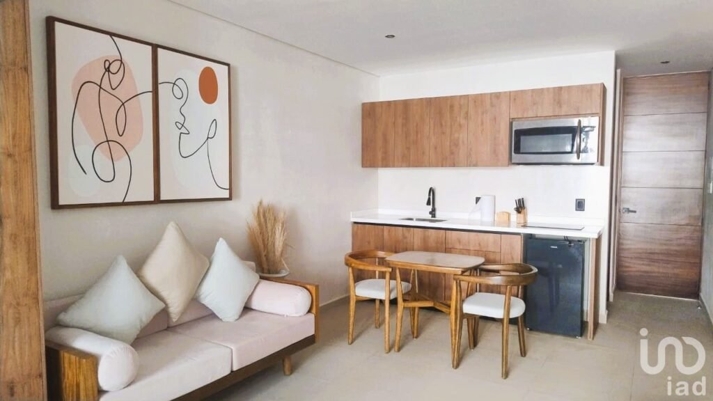 Estudio amueblado en venta con plunge in en Tulum