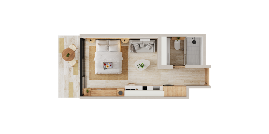 Departamento en Venta de Suite Amueblada, en Midtown: Llave en Mano, Administrada por la Cadena The Reef Hotels.