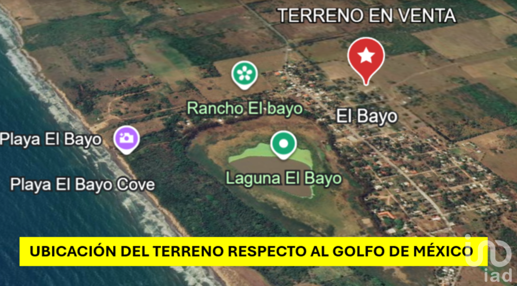 TERRENO EN VENTA EN LA COMUNIDAD  EL BAYO, ALVARAD0,VER 921 M2 IDEAL PARA CASA VACACIONAL O NEGOCIO.