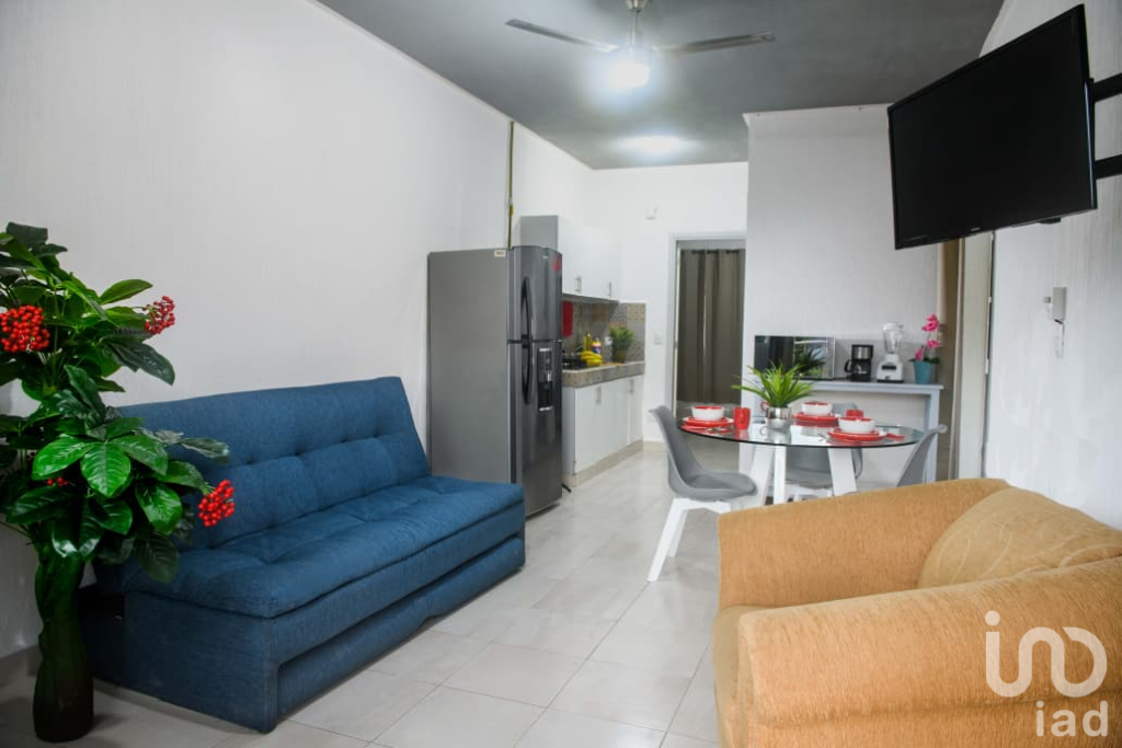Departamento 48m2, zona turística Playa del Carmen, QR, 1Recamara, amueblado. Col. Gonzalo Guerrero