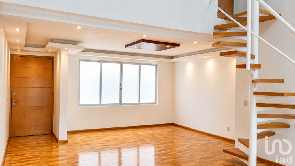Pent House en venta en colonia Narvarte. Estancia a doble altura + Terraza