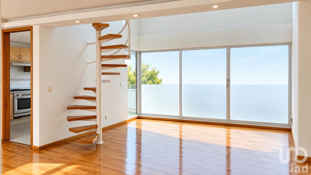 Pent House en venta en colonia Narvarte. Estancia a doble altura + Terraza