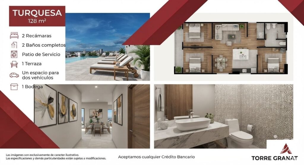 DEPARTAMENTOS 2 rec. EN VENTA - TORRE GRANAT - desde $4,409,192 hasta $5,064,773 según mod.y nivel.