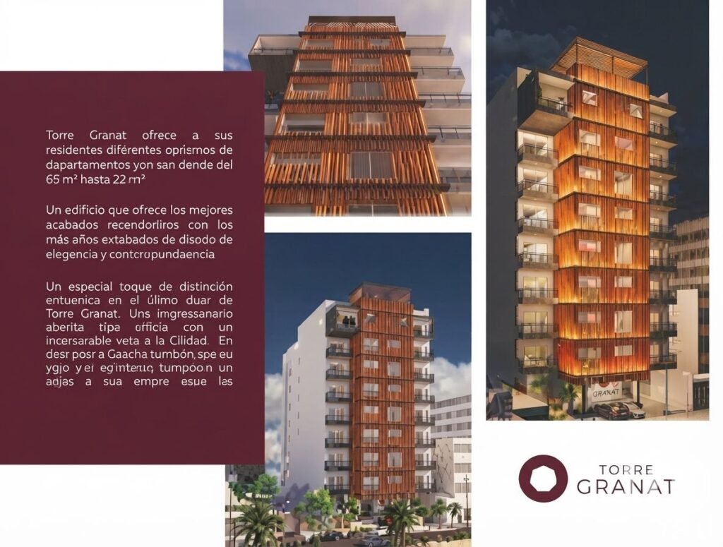 DEPARTAMENTOS 3 rec. EN VENTA -TORRE GRANAT - desde $5,746,772 hasta $5,944,993 - mod. Cuarzo